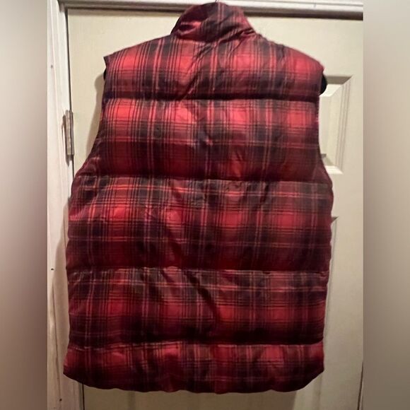 Vintage LL BEAN Red/Black Plaid Goose Down Packable Puffer - Picture 5 of 9